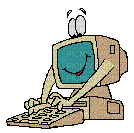 computer typing on itself - Animovaný GIF zadarmo
