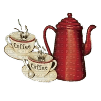 Kaffee, Kanne, Tassen - png gratis