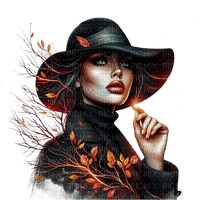 Осенняя женщина - фрее пнг
