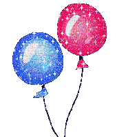 balloons glitter gif - GIF animé gratuit