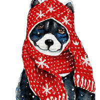 kikkapink watercolor cute animal winter - png gratuito