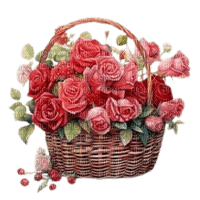 Корзина с цветами - δωρεάν png