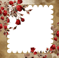 Cadre.Frame.Red roses.Victoriabea - nemokama png