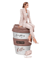 femme café  idca - gratis png