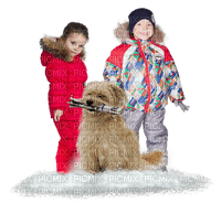 children kids in the winter - Free PNG