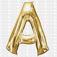 Letter A Gold Balloon - фрее пнг