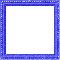 Blue bright glitter frame gif - Animovaný GIF zadarmo