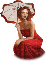 woman with umbrella - δωρεάν png