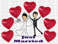 just married - png gratis
