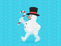 Happy Snowman - GIF animate gratis
