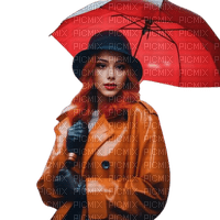 Женщина под зонтом - ücretsiz png