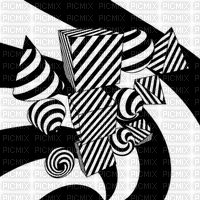 Forme hypnotique noir et blanc