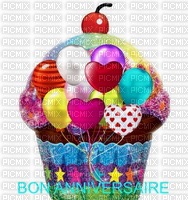 image encre gâteau pâtisserie bon anniversaire ballons edited by me - 無料png