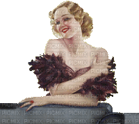 vintage woman bp - GIF animé gratuit
