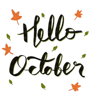 loly33 texte hello october - 無料png