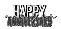 Happy One Year Anniversary - PNG gratuit