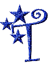 Gif lettre étoile -T- - Бесплатный анимированный гифка
