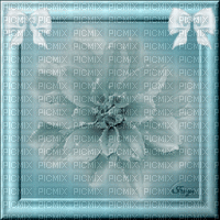 blue flower with frame - Besplatni animirani GIF