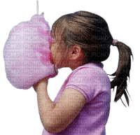 Kaz_Creations Child Girl Candy Floss - gratis png