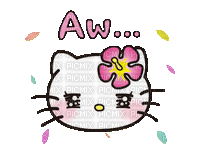 Hello kitty aw cute kawaii mignon gif - GIF animé gratuit