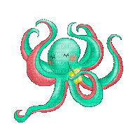 Party Octopus - Бесплатный анимированный гифка