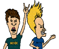 Rocking Beavis And Butthead - Bezmaksas animēts GIF