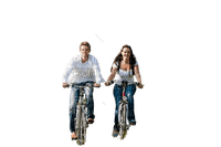 COUPLE--CYKLAR-...cycling - ücretsiz png