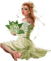 Woman. Spring. Lily of the valley. Leila - ingyenes png