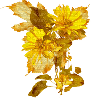 Autumn.Yellow.Flowers.Fleurs.Victoriabea - Free PNG
