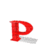 Kaz_Creations Alphabets Jumping Red Letter P - GIF animé gratuit