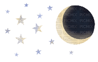 Lua estrelas - GIF animado grátis
