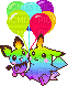 rainbow pikachu and pichu - bezmaksas png