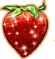 strawberry gif fraise - GIF เคลื่อนไหวฟรี