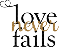Love never fails.text.Phrase.Victoriabea - zadarmo png