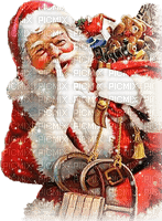 soave christmas vintage santa claus red brown - 無料png
