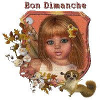 BON DIMANCHE_écureuil animer - GIF เคลื่อนไหวฟรี