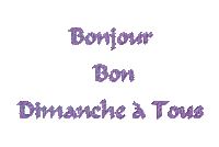 bonjour bon dimanche - Animovaný GIF zadarmo