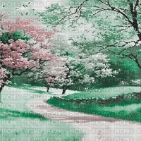 soave background animated spring   pink green - Бесплатни анимирани ГИФ