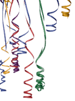 carnival colorful serpentine, ribbons, streamer - ilmainen png