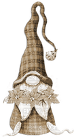 soave christmas winter deco gnome sepia - 免费PNG