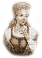 Y.A.M._Vintage Russia woman girl sepia - Free PNG