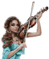 Woman with a violin. Music. Leila - ücretsiz png
