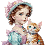 loly33 enfant chat printemps - ücretsiz png