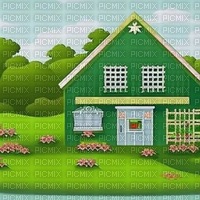 Green Countryside House - фрее пнг