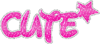 cute pink text glitter sparkles - GIF animé gratuit