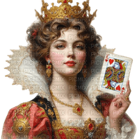 Queen of cards - bezmaksas png