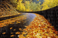 image encre animé effet automne paysage pluie edited by me - GIF เคลื่อนไหวฟรี