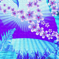 BG / .undermar.flowers.blue/purple.anim.idca - GIF animado gratis