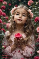 Dziewczynka z różą - png ฟรี