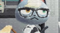 raymond maid glitter cat - Gratis animeret GIF